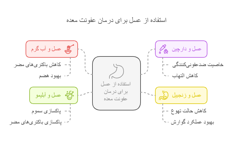 روش‌های مصرف عسل برای کاهش عفونت معده